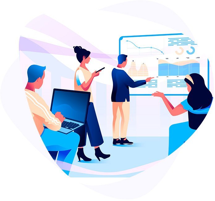 Illustration representing web and digital services